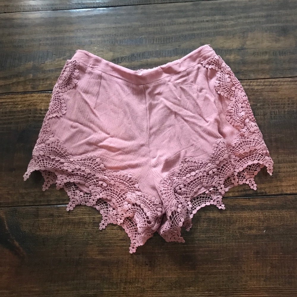 Lace Trimmed Shorts